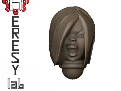 Heresylab - Female Sci-Fi heads for conversions SET 13 of 21 3D print model