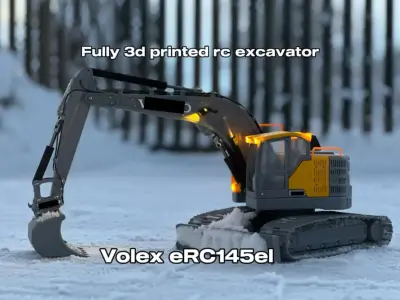 RC Volex eRC145el RC excavator 3D print model