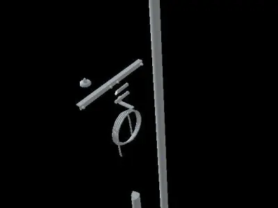 HIE Clean Utility Pole Set Low-poly 3D model