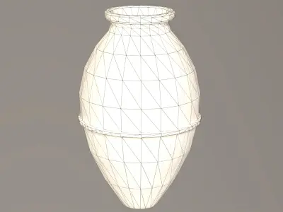 Dusty Old Ancient Ceramic Vase clay Low-poly 3D model