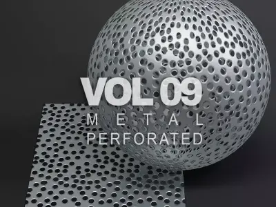 Metal vol09 Perforated 8K Seamless PBR Materials Texture