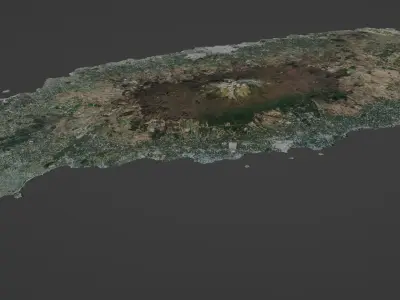 Jeju Island Low-poly 3D model