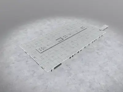 EDDB Technical Building 1 Low-poly 3D model