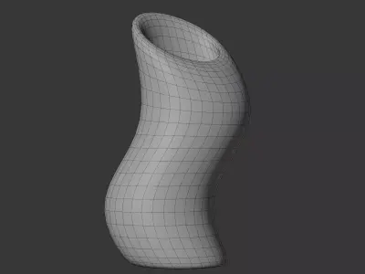 Modern Organic Glass Vase 3D Model Free 3D model