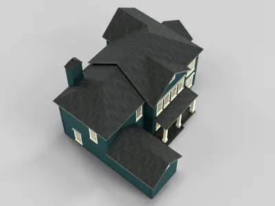 British House Design 20T3  Low-poly 3D model