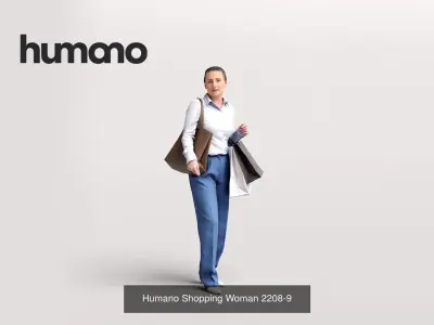 Humano 6-Pack - SHOPPING PEOPLE - 6x 3D models B