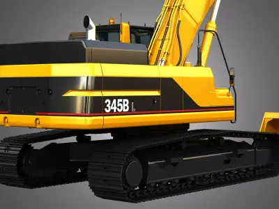 345BL Excavator 3D model