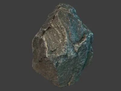 Boulder rock Low-poly 3D model