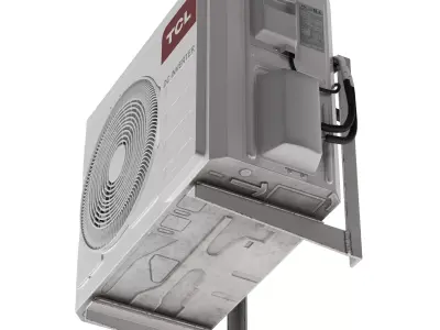 TCL Outdoor Air Conditioner Unit Low-poly 3D model