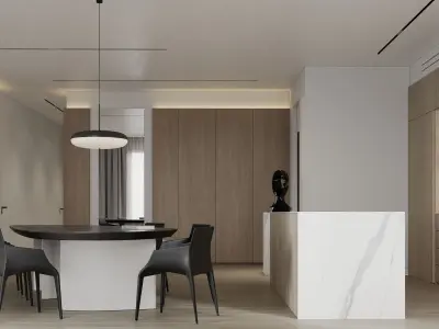 Modern Contemporary Interior Scene Full 3D Model Free 3D model