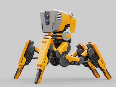 DROID BATTLE ECHO rigged 3D model