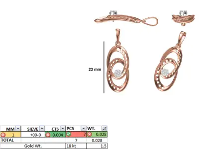 Light Weight Pendant STL OBJ FBX JCD Details 3D print model