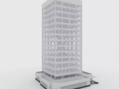 Tower 2 Low-poly 3D model