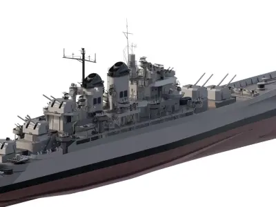 US NAVY 1940S PACIFIC DESTROYER 3D model