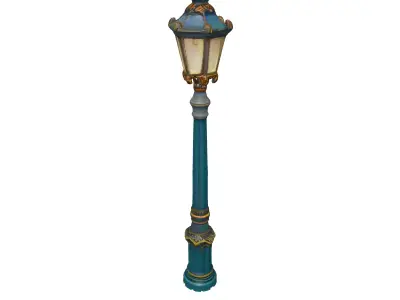 Ornate Victorian Street Lamp 3D Model Low-poly 3D model