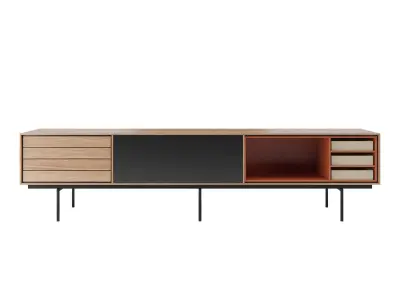 Aura Sideboard with adjustable front panel by Treku 3D model
