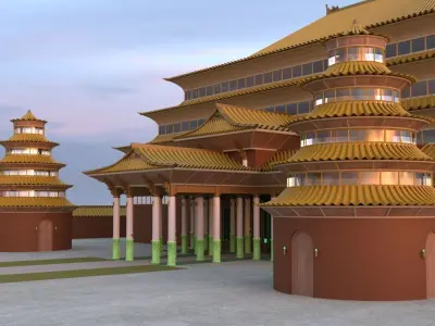 Earth Kingdom Royal Palace in ba sing se  3D model