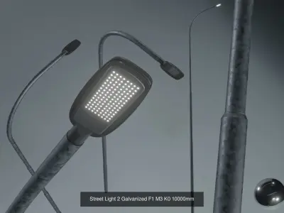 Street Light 2 Galvanized Package