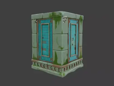 Interior Corner Wall Low-poly 3D model