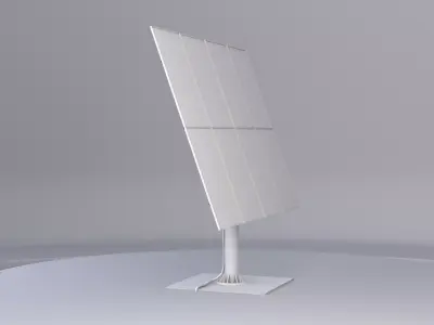 Solar Tracking System Pannel UT Low-poly 3D model