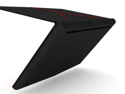 Laptop dell inspiron gaming Low-poly 3D model