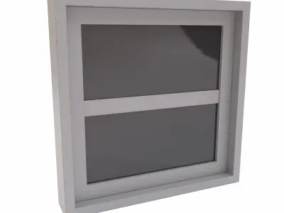 Bathroom window lowpoly 3d model Low-poly 3D model