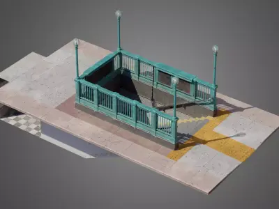 Subway entrance 3D model
