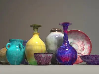 Porcelain pottery model of jun porcelain-ALL 3D model