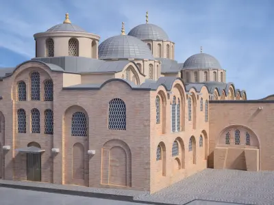 Molla Zeyrek Mosque Monastery of the Pantocrator 3D model