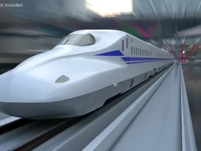 N700S Shinkansen High Speed Train with Interior 