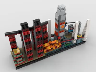 Chongqing Skyline 3D model