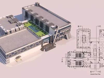 0035 - Art Center - 2021 - 01 - Design 04 - 2D Plans - 3D Files 3D model