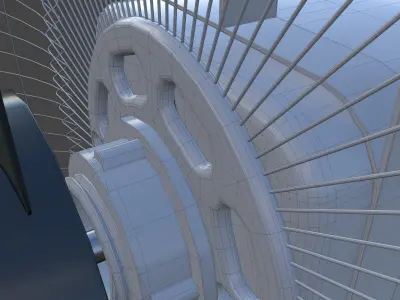 Household floor fan 3D model