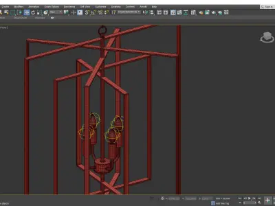 Hollis Chandelier Low-poly 3D model