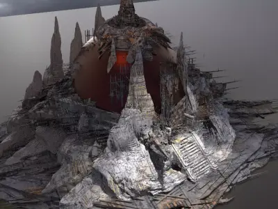 Locust Queen cliffs 3D model