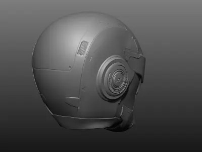 Sci-Fi Helmet Concept 3D model