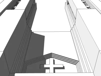 Futuristic Dreams of an Architect  Antonio Sant Elia Low-poly 3D model