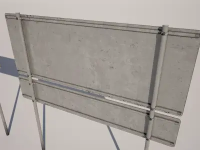  American RoadTraffic Signs Pack Low-poly 3D model