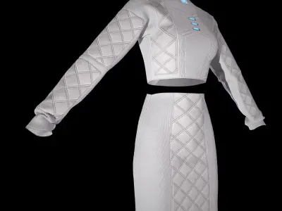 Futuristic clothes Scifi outfit 3D model