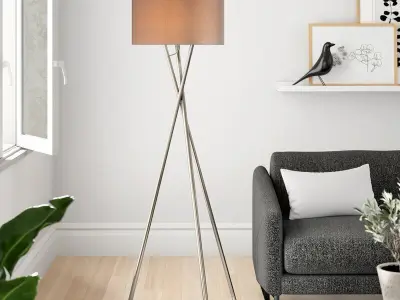 Sammy Tripod Floor Light Lamp - 3 Colour 3D model