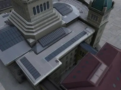 Bern Palais Federal Low-poly 3D model