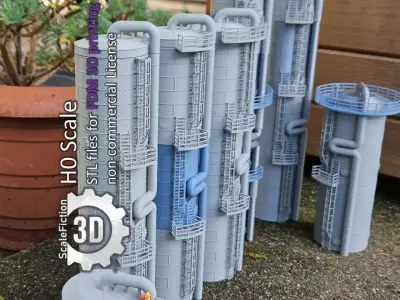 H0 - Modular Chemical Tank 50 mm 3D print model