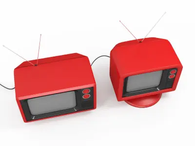 old tv retro television 3d model  3D model