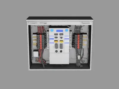 Industrial Control Box and Breaker Game Ready PBR Pack Low-poly 3D model