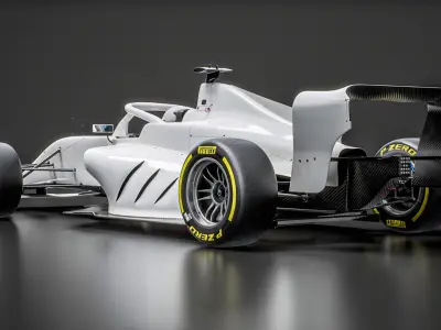  F1 Academy 2024 Tatuus F4-T-421 Race Car White Mockup 