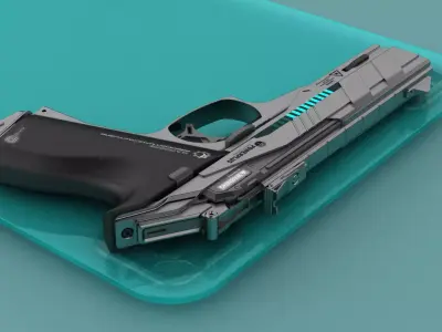 Mangora futuristic gun 3D model