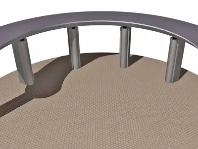 Semicircular  colonnade 3D model
