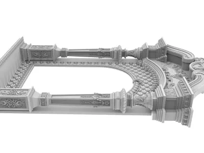 Frame 7 arched window 3D print model