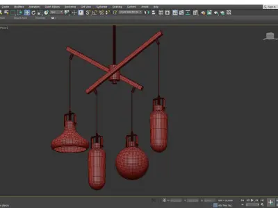 Kem Chandelier Low-poly 3D model