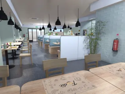 Foodie restaurant Low-poly 3D model